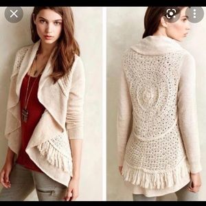 Anthropologie Knitted Knotted Cardigan